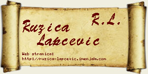 Ružica Lapčević vizit kartica